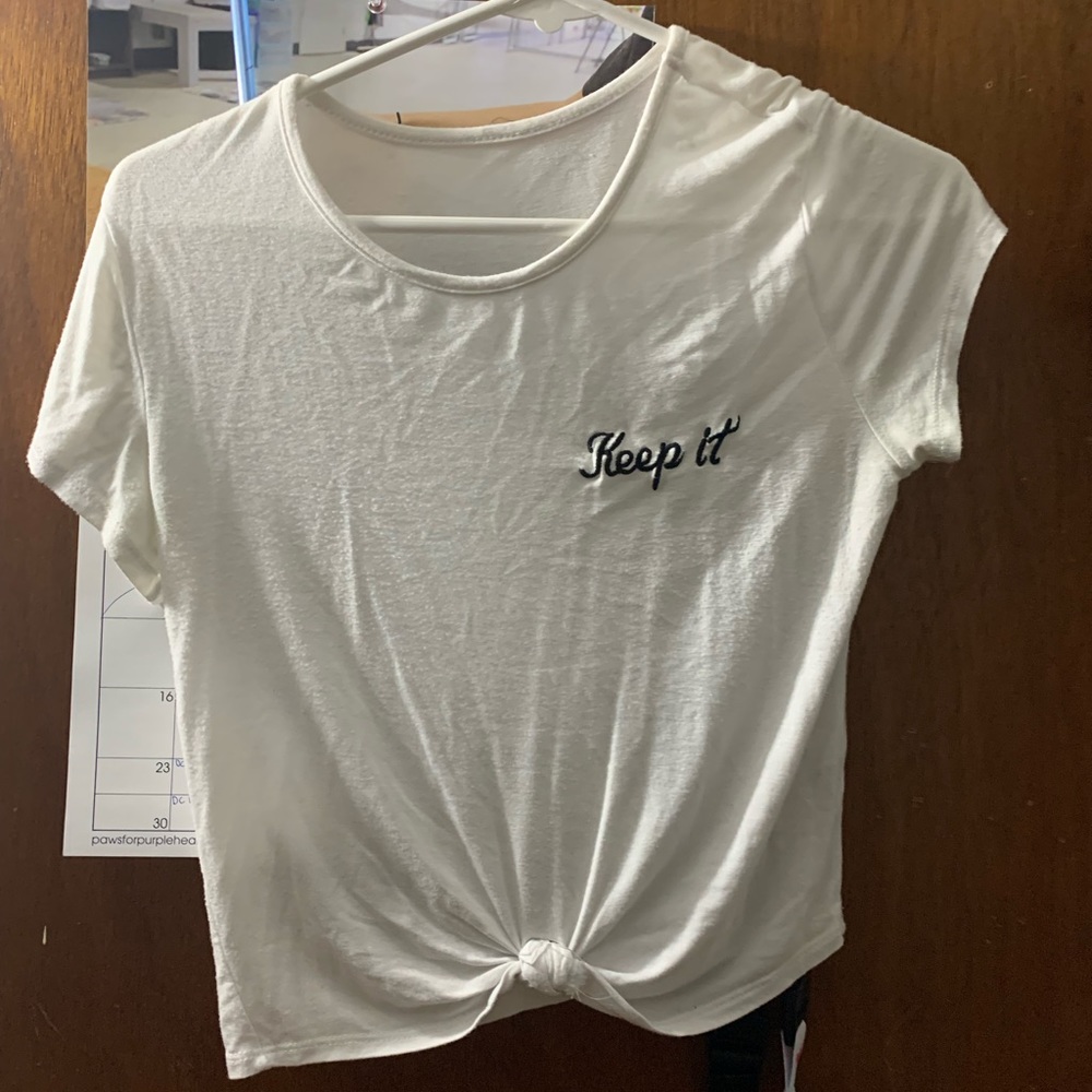 White “keep it” shirt